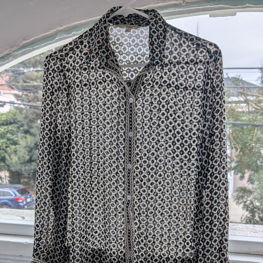 Max Studio Blouse Button Up Chic Polished Top - image 1